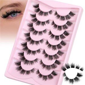 False Eyelashes Natural Look Wispy Lash Clusters Manga Cat Eye Lashes